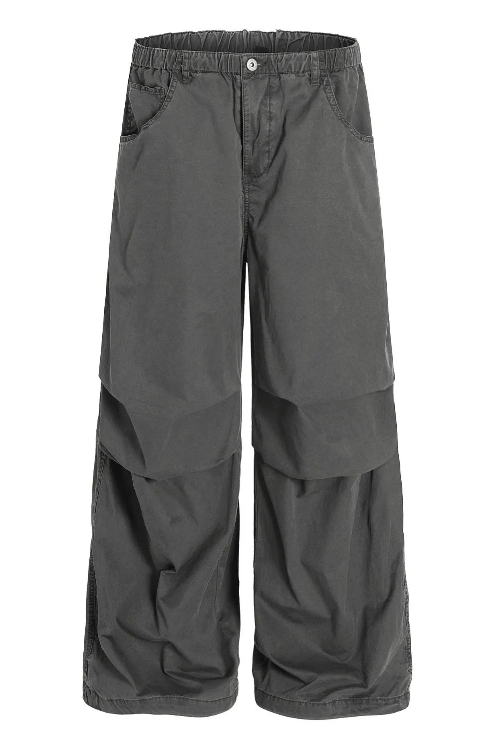 Men's Wide Leg Cargo Pants with Elastic Waistband
