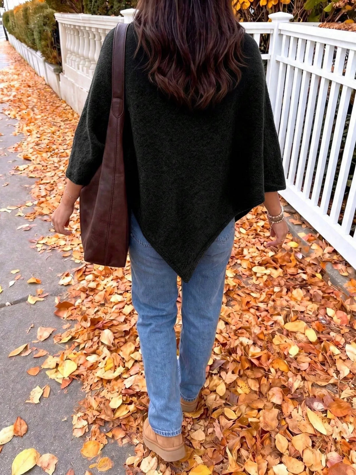 Brushed cape sweater, view 11