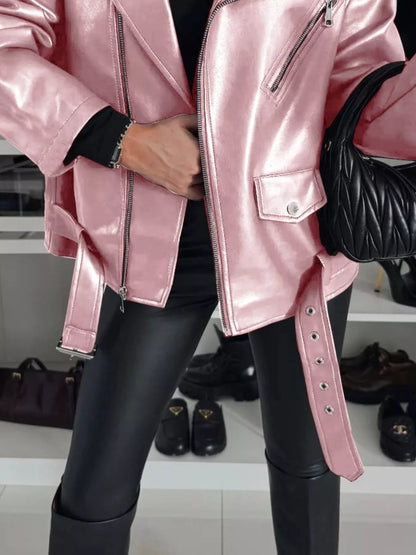 Full Size Zip Up Long Sleeve Jacket