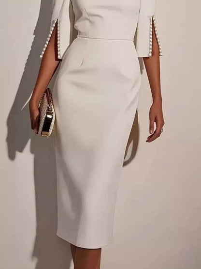 Slim-Fit Elegant Midi Dress