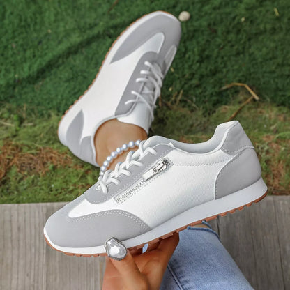 Round Toe Lace Up Sneakers