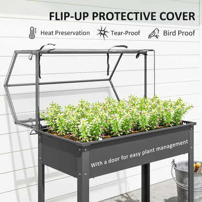 Garden Bed with Mini Greenhouse