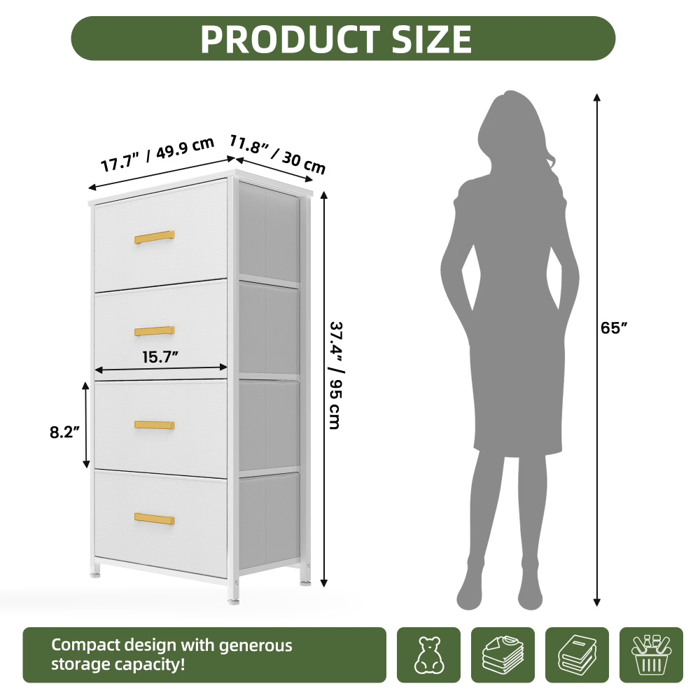 4 Drawers Dresser Organizer