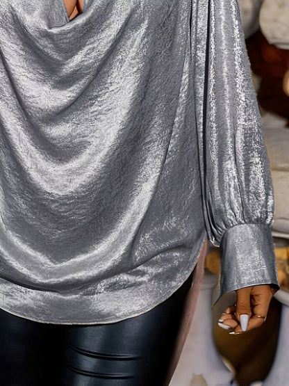 Plus Size Long Sleeve Blouse