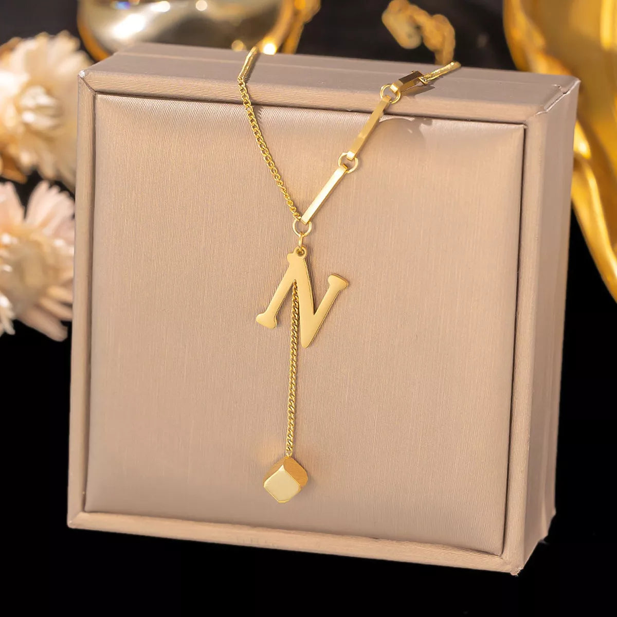 Initial letter pendant necklace, view 17