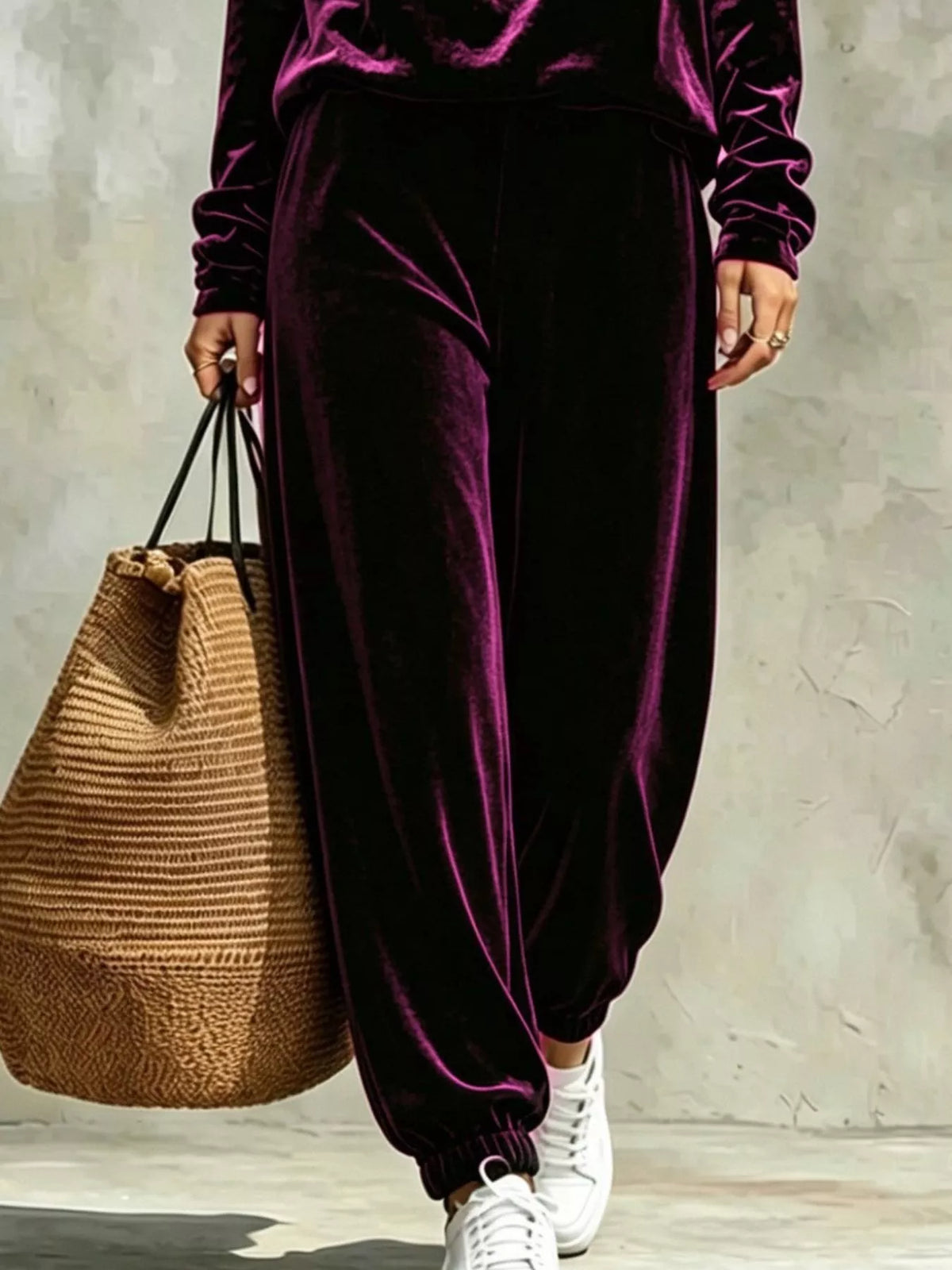 Velvet cowl neck set, view 12