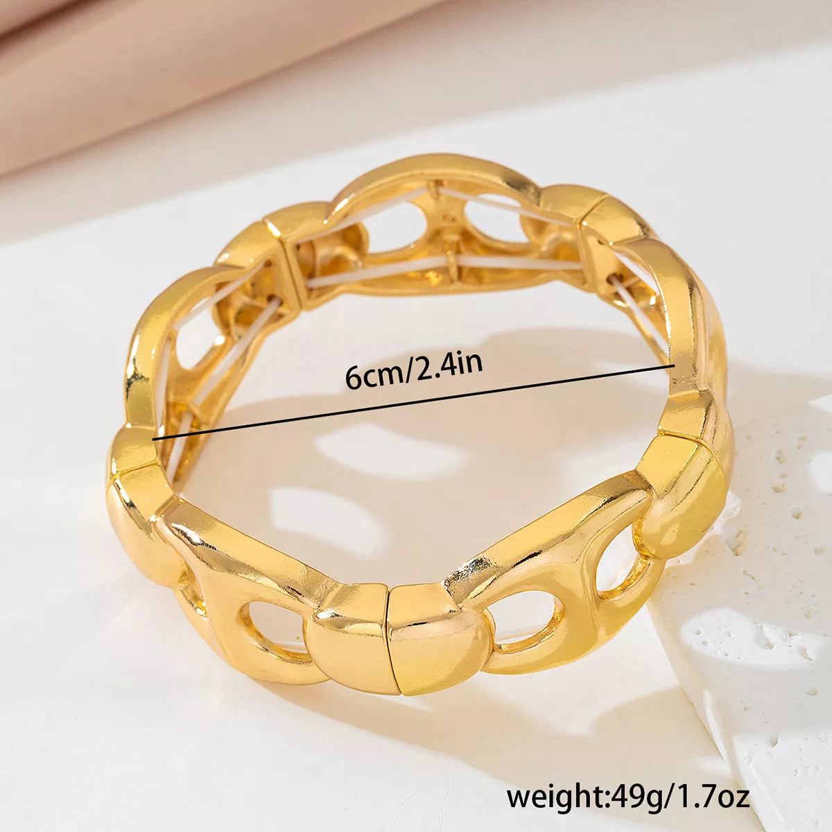18K Gold-Plated Chain Link Bracelet