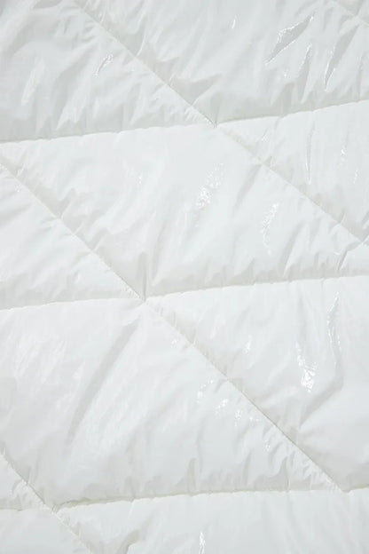 Drawstring Zip Up Hooded Winter Coat