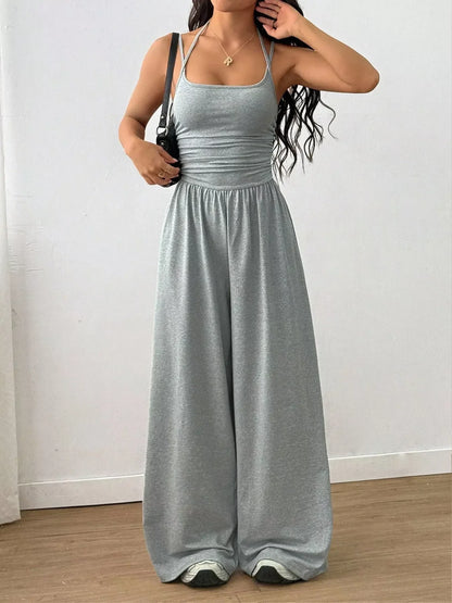 Spaghetti Strap Wide-Leg Jumpsuit