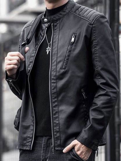 Men's Plus Size Zip Up Long Sleeve Jacket