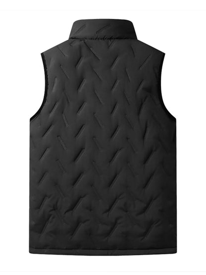 Men's fleece-lined quilted vest, view 9
