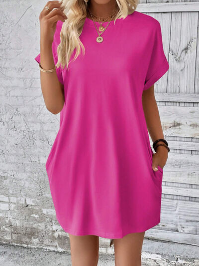 Short Sleeve Mini Tee Dress