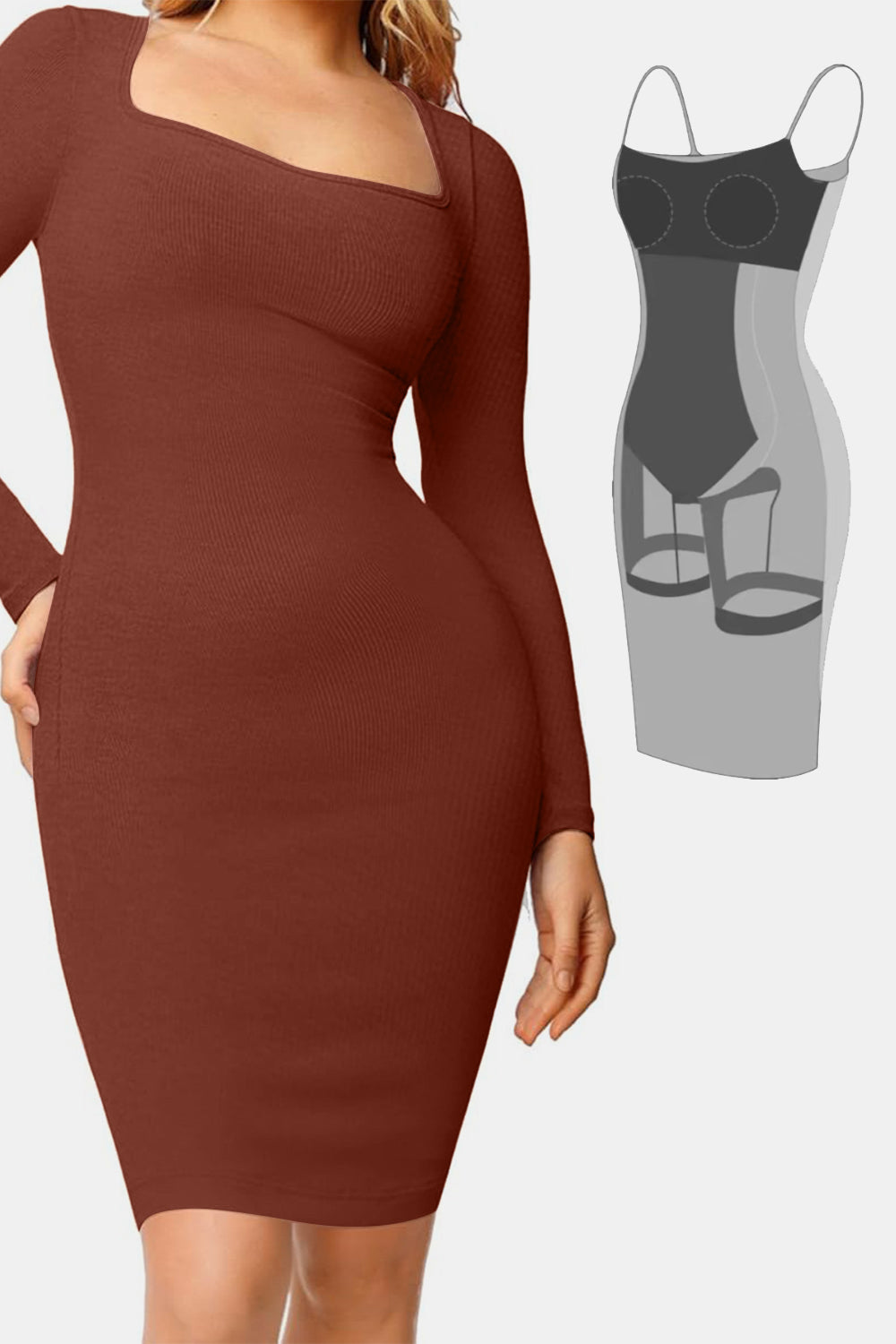Full Size Built-In Shapewear Dress