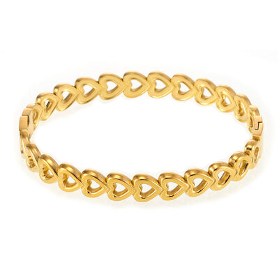 18K Gold-Plated Heart Bracelet