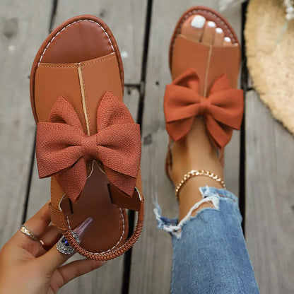 Open Toe Bow Sandals