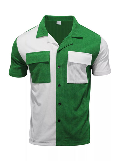 Two-tone corduroy shirt, view 7