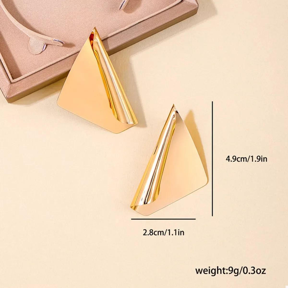 18K Gold-Plated Triangle Earrings