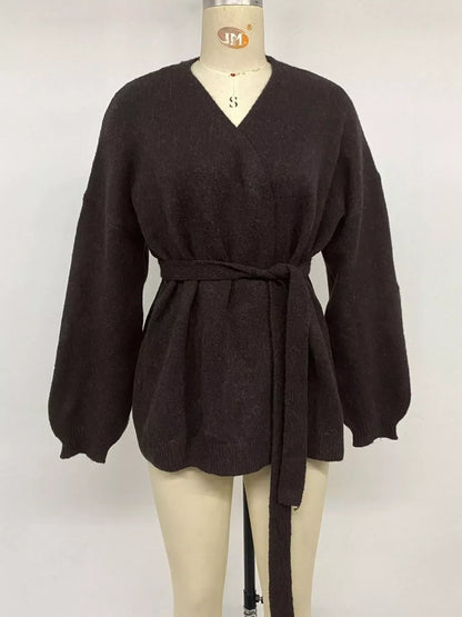 Tie-waist wrap cardigan, view 8