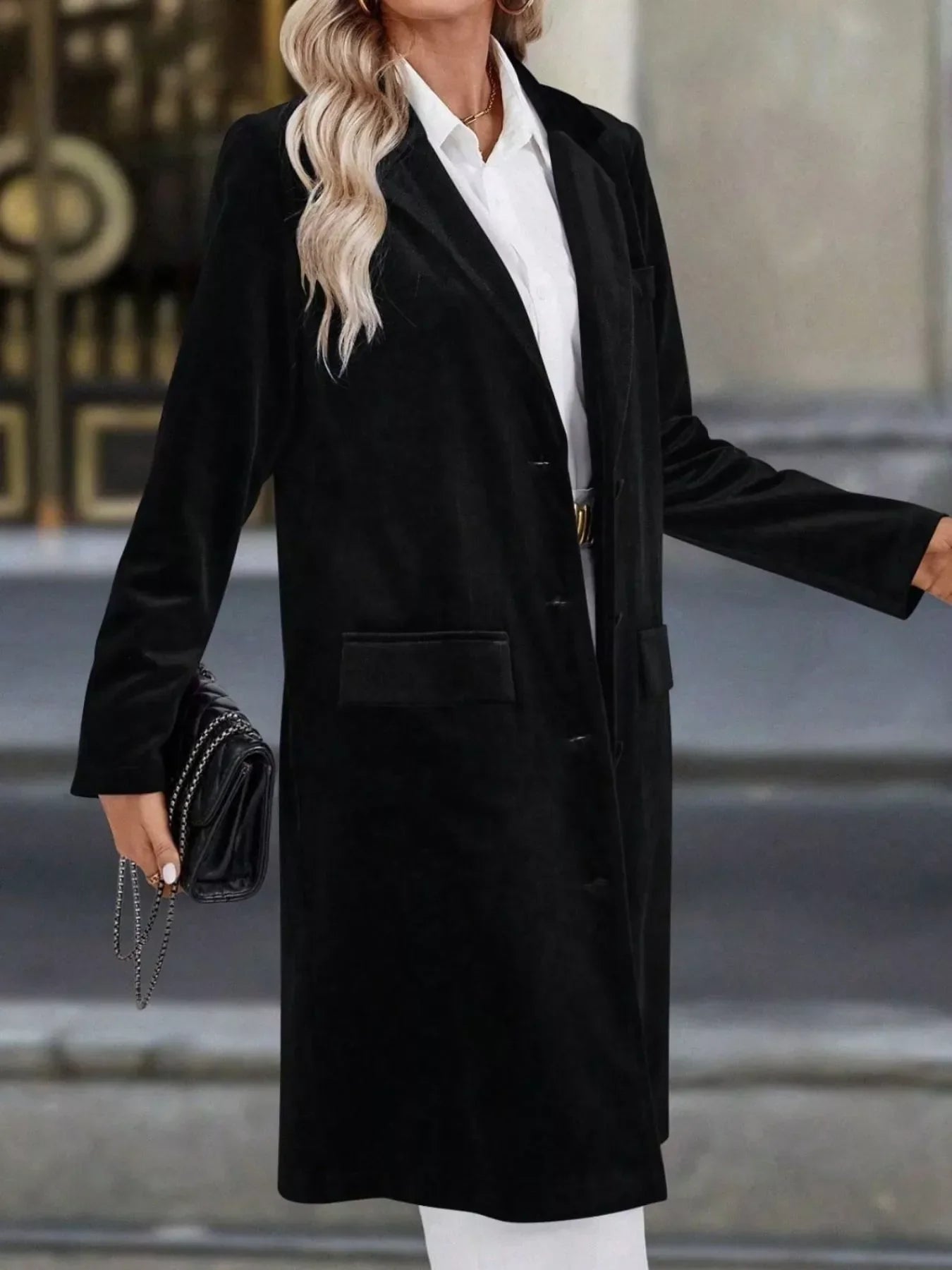 Long Sleeve Longline Coat