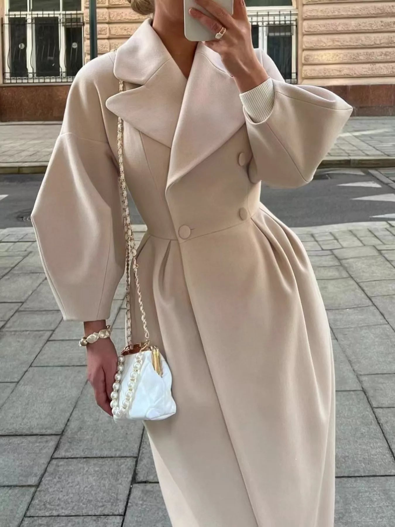 Double-Breasted Longline Coat
