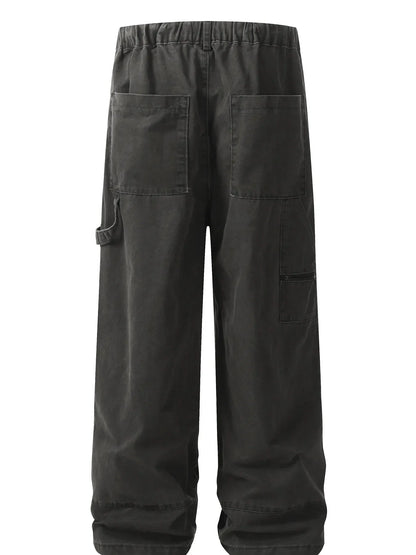 Men's Washed Wide Leg Jeans