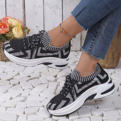 Round Toe Platform Sneakers