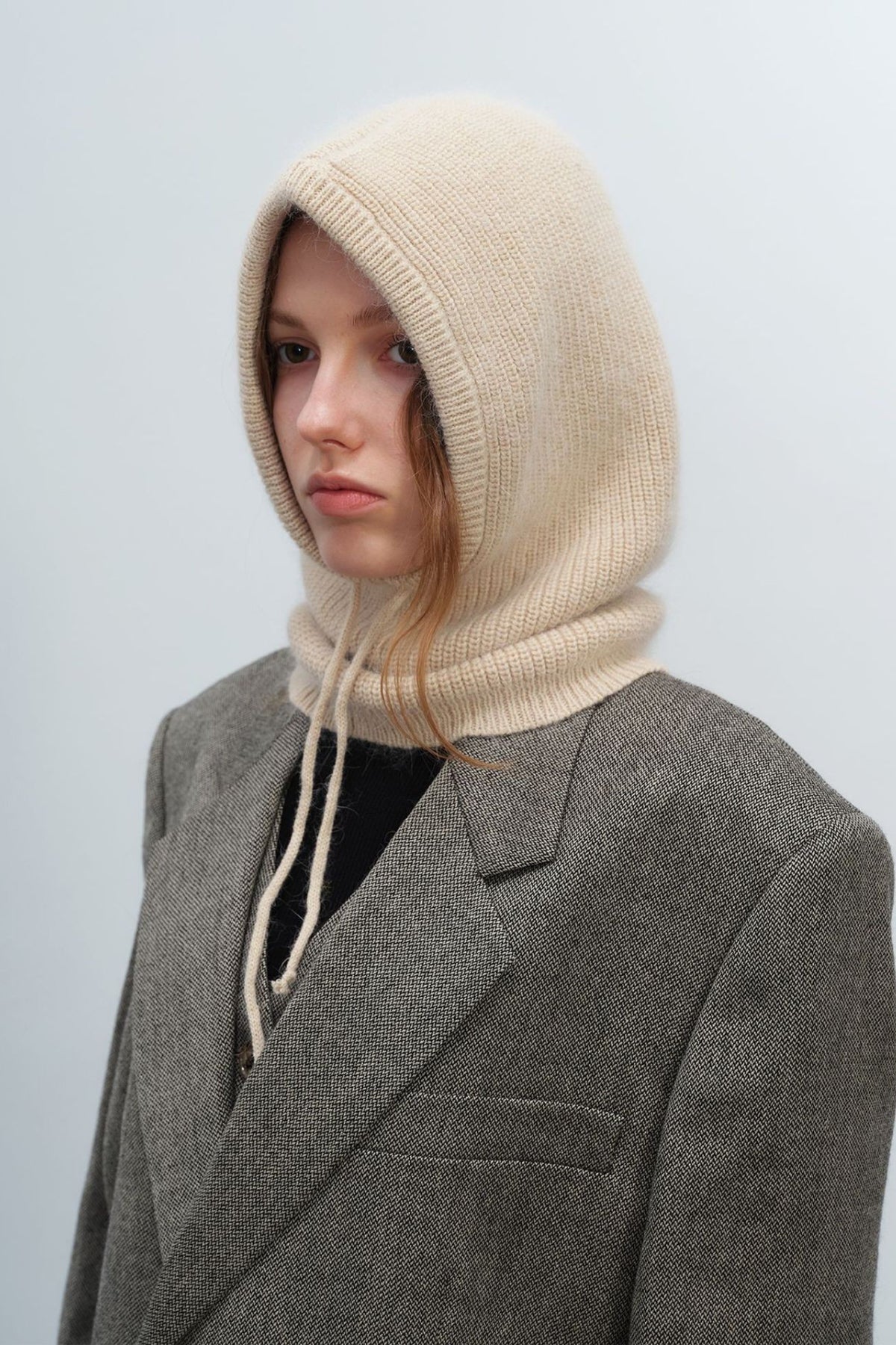 Drawstring Thermal Knit Hat