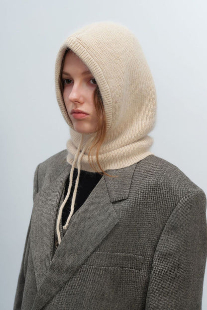 Drawstring Thermal Knit Hat