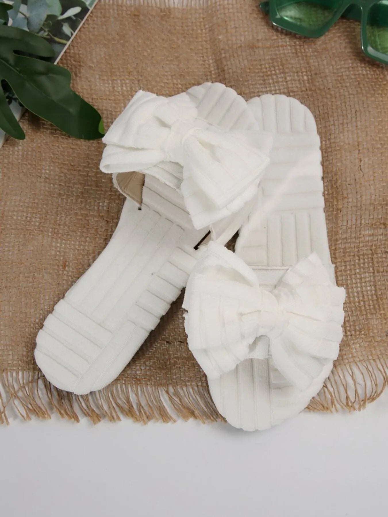 Bow Knot Open Toe Slippers