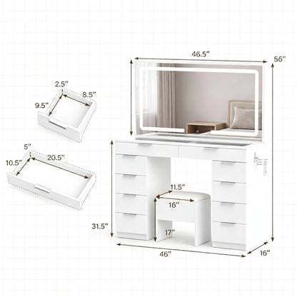 White Makeup Vanity Table