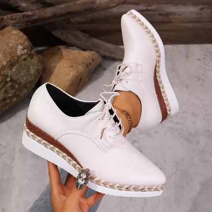 Point Toe Lace Up Sneakers