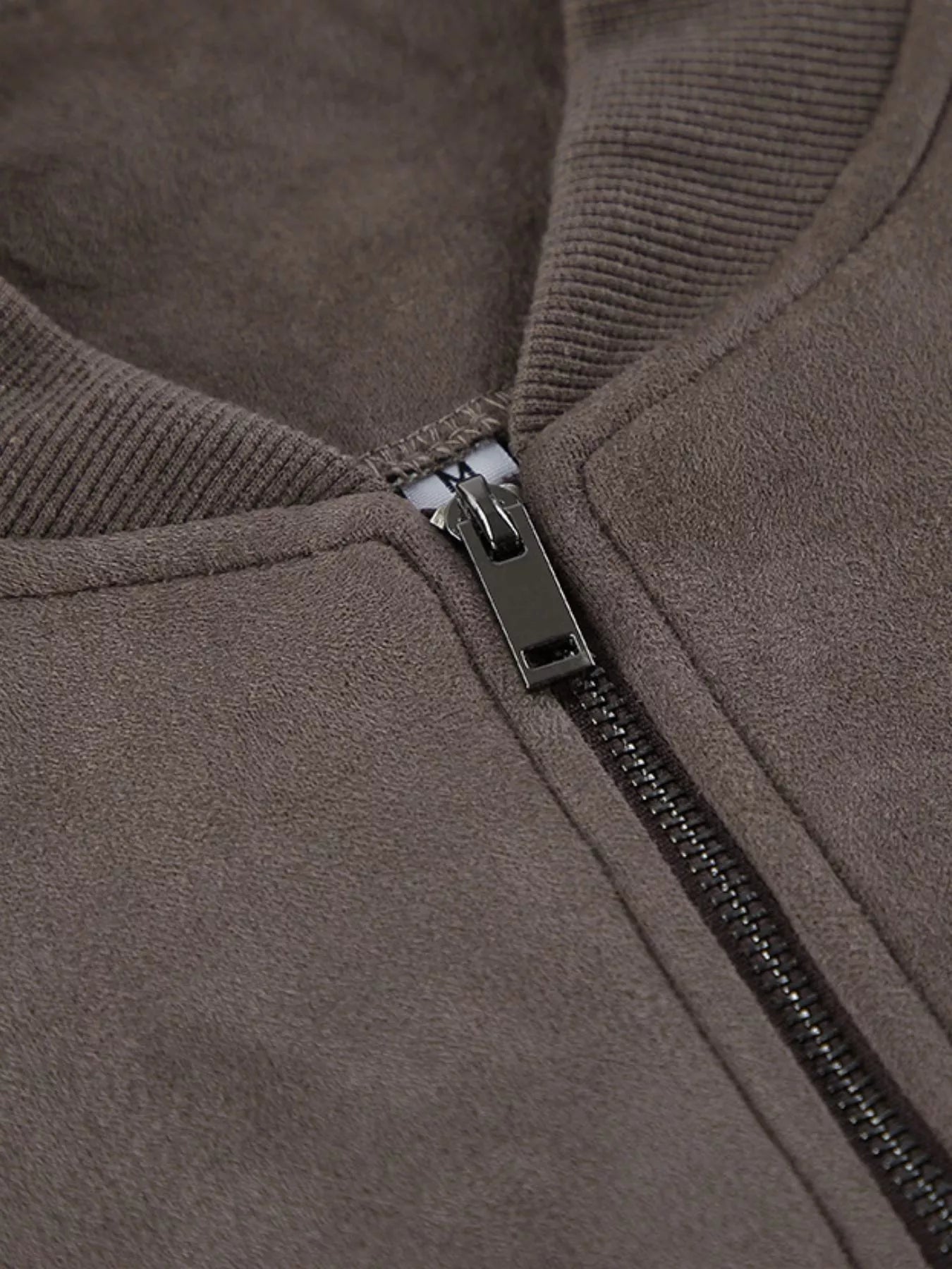 Zip Up Dropped Shoulder Jacket