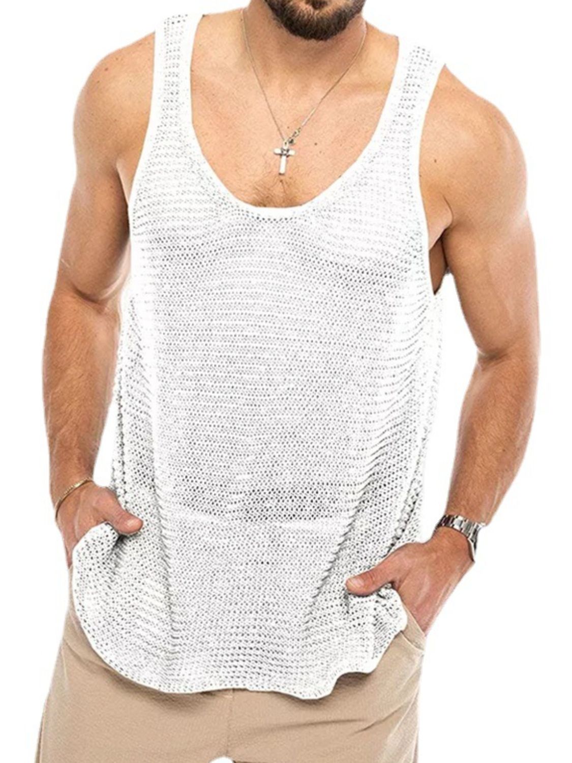 Men's Plus Size Knit Tank