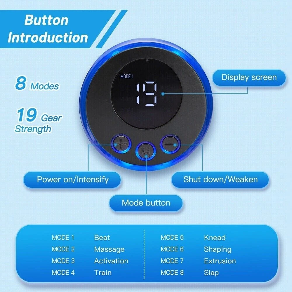 Electric Foot Massager Pad Blood Circulation Muscle Stimulator Mat 19 Levels and 8 Modes-Massage Mat