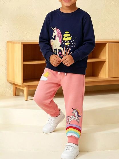Kid's Unicorn Graphic Sweatshirt & Joggers Set
