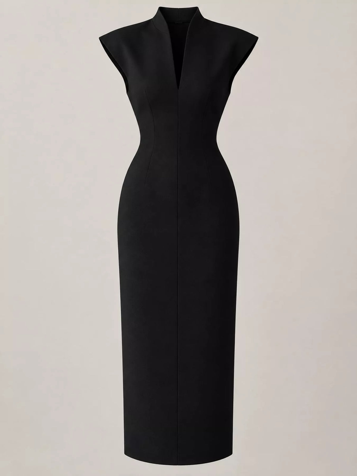 Sleeveless bodycon dress with slit, view 8