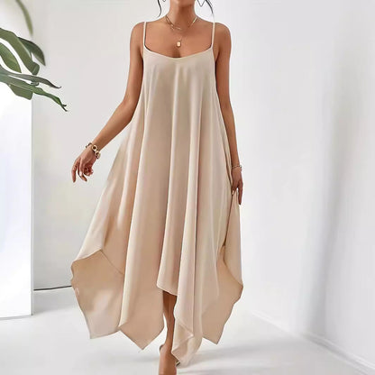 Scoop Neck Midi Cami Dress