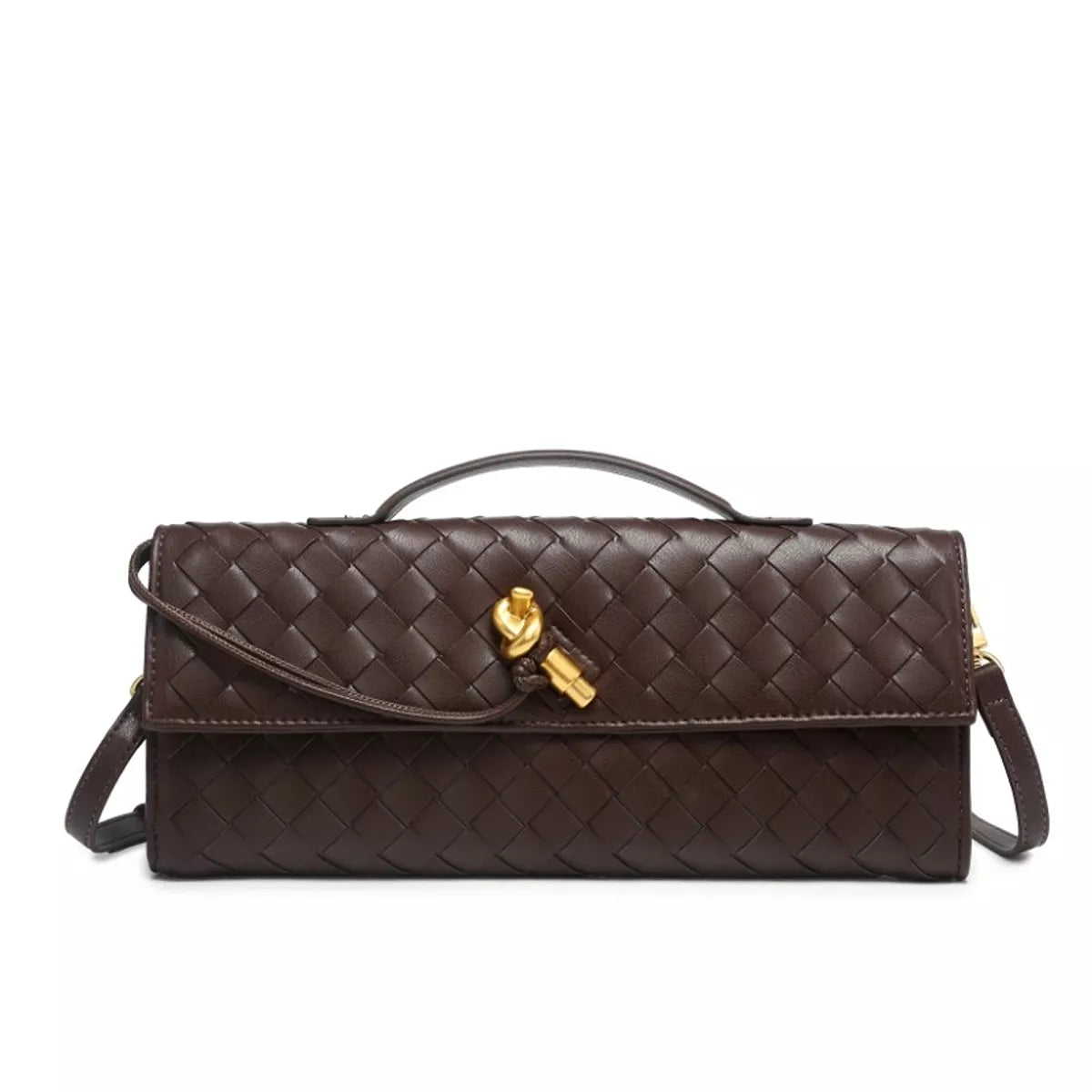 Woven Leather Wristlet