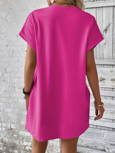 Short Sleeve Mini Tee Dress