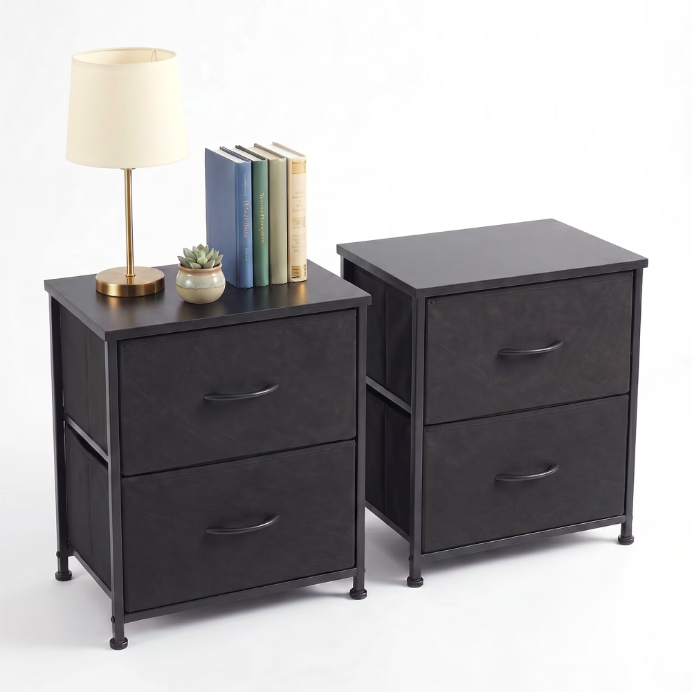 Drawer Dresser with Metal Frame & Wood Top