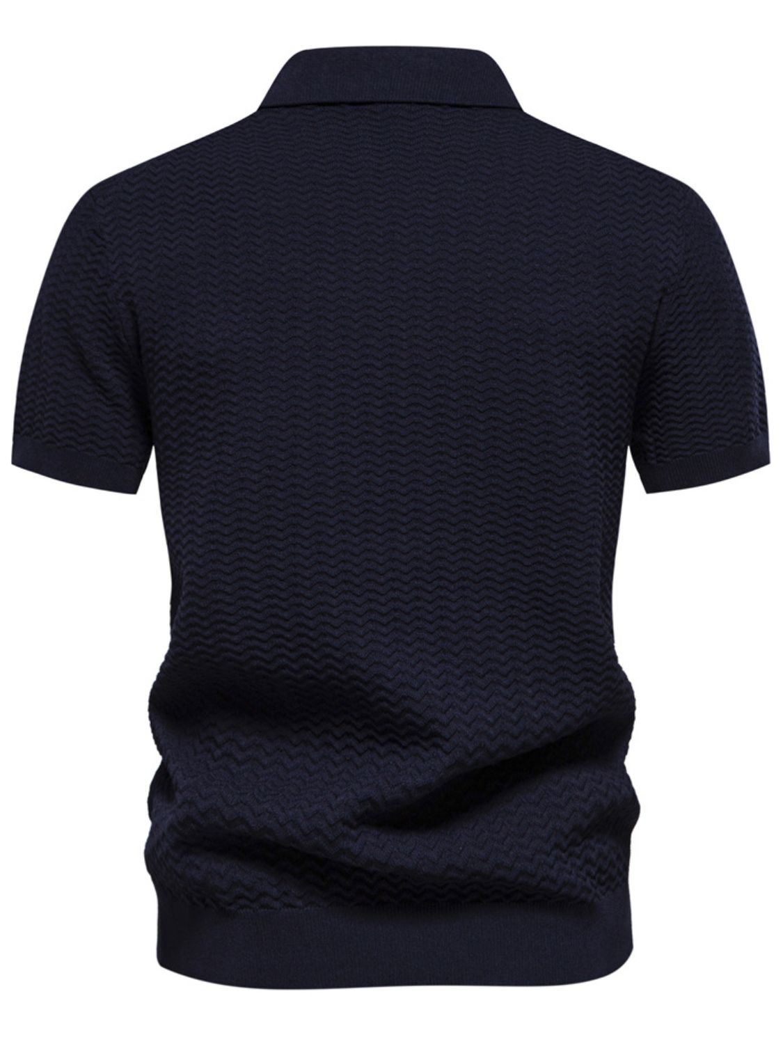 Men's Striped Texture Knit Polo