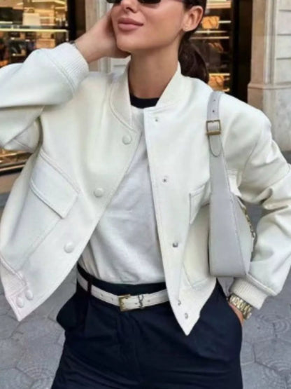 Cropped bomber jacket, view 4