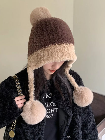Plush Pom-pom Hat