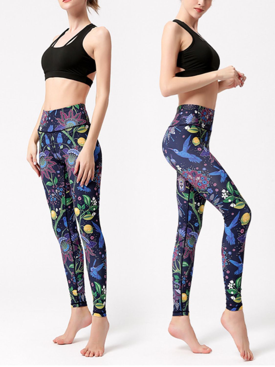 Printed High Waist Active Leggings