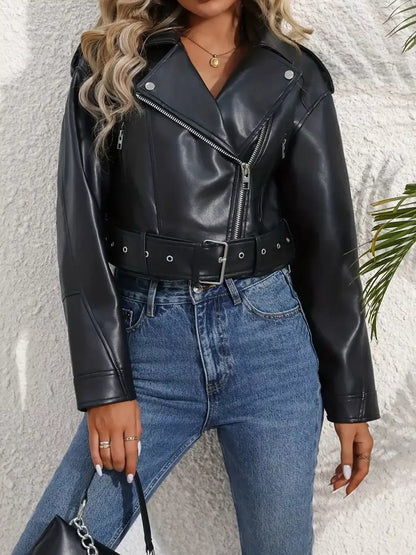 Washed faux leather jacket, view 14
