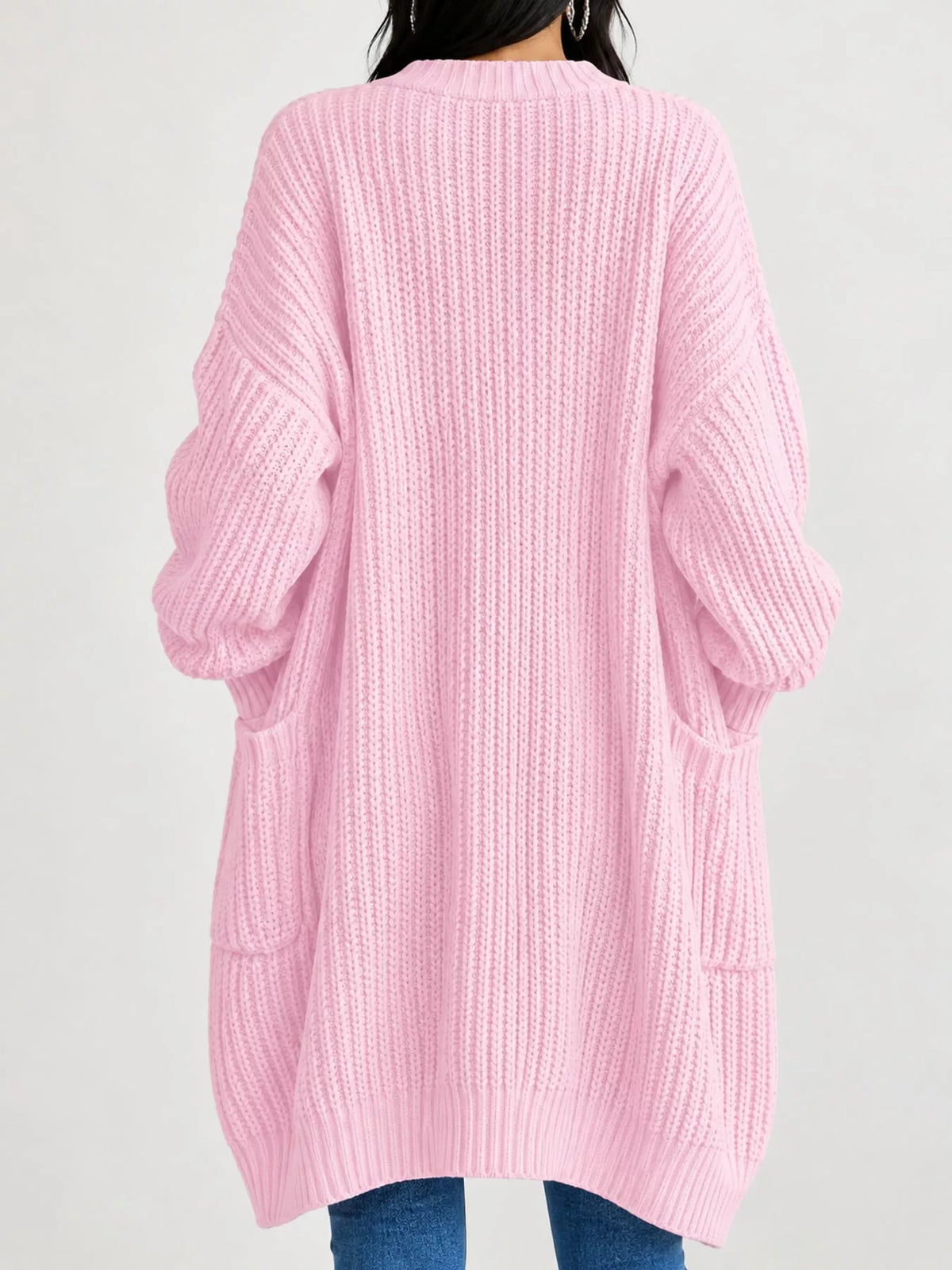Plus size chunky knit cardigan, view 52