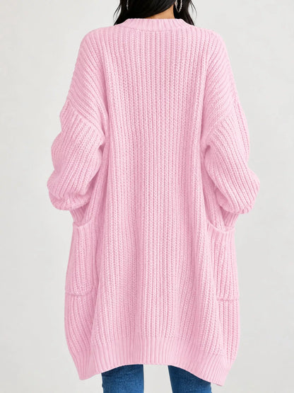 Plus size chunky knit cardigan, view 52