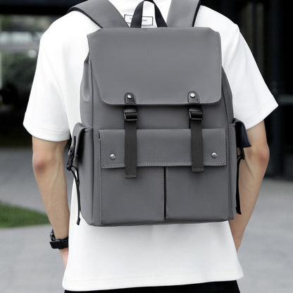 Leather Multi-Pockets Backpack Bag