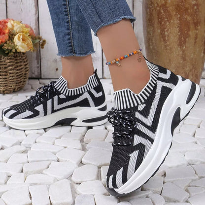 Round Toe Platform Sneakers