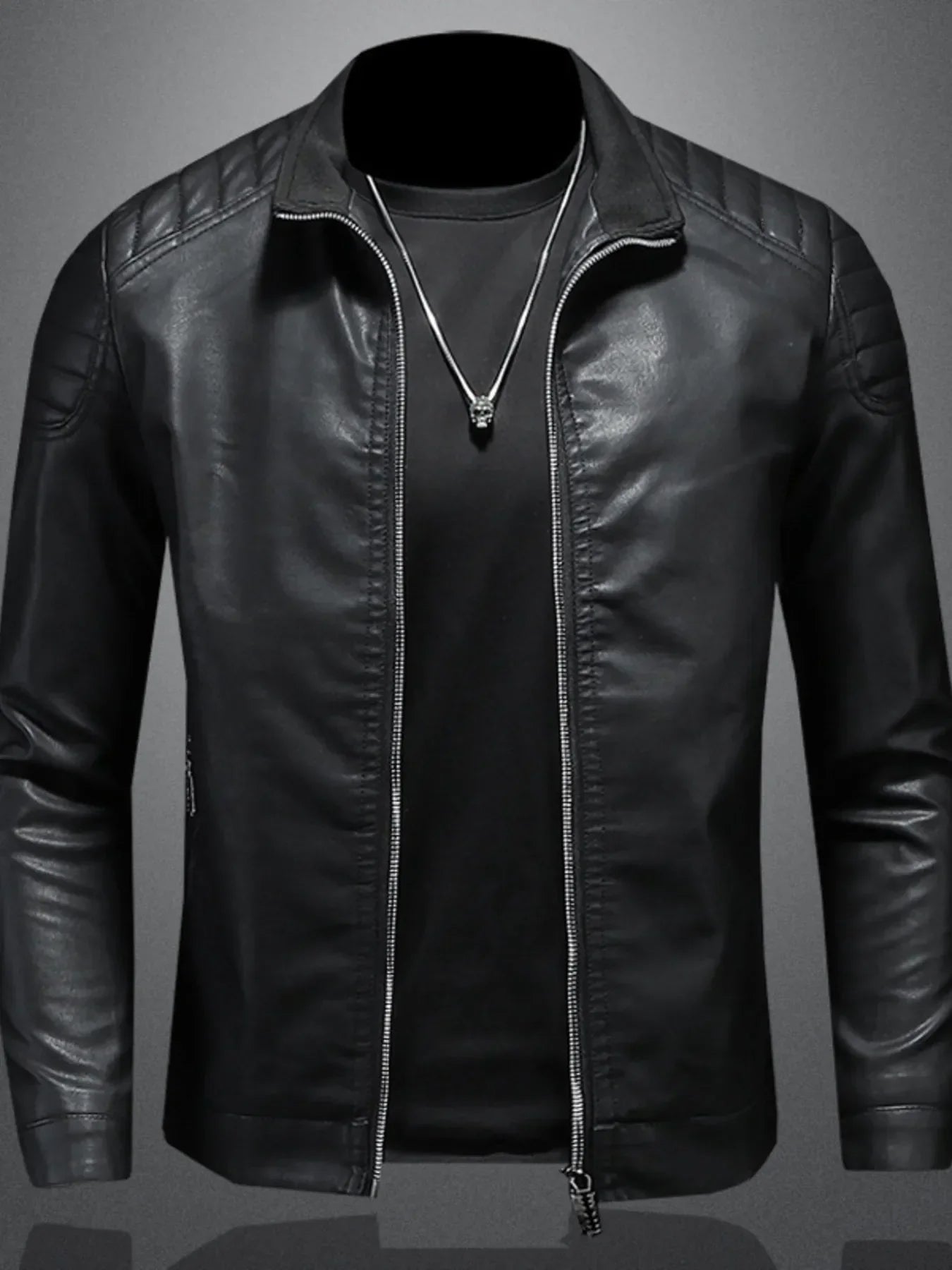 Men's Plus Size Zip Up Long Sleeve Jacket